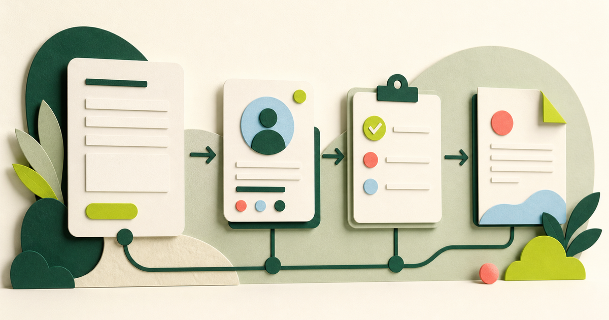 Website enquiry flowing into a customer record, follow-up task and quote